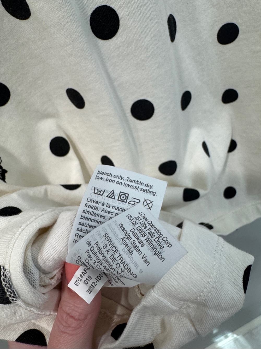 Madewell cat & polka dot print tee, large - Picture 6 of 6